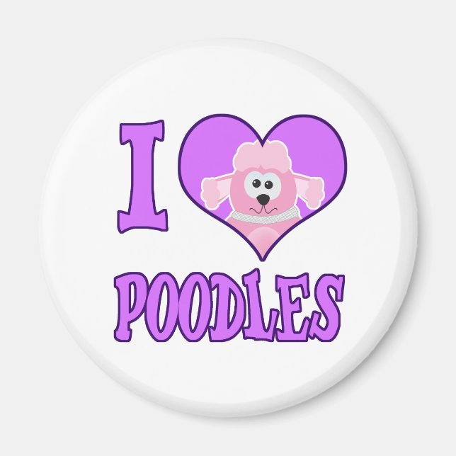i I Love poodles Magnet (Front)
