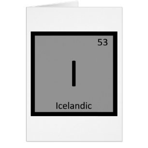 I - Icelandic Pony Horse Chemistry Element