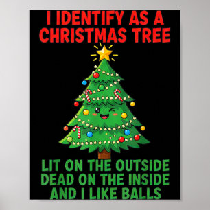 I Identify As A Christmas Tree Lit On The Outside  Poster