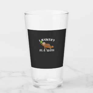 I Identify As A Sloth T-Shirt Glass