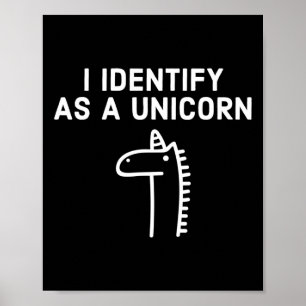 I Identify As A Unicorn - Halloween Poster