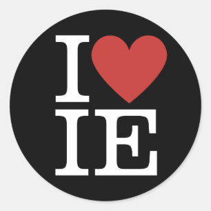 I ❤️ IE Industrial Engineering Students/Faculty Classic Round Sticker