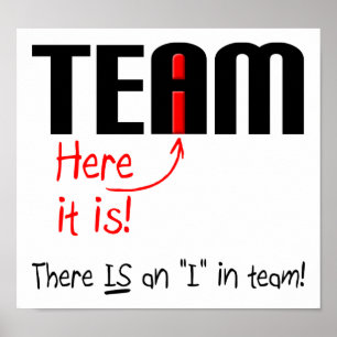 I in Team Funny Poster