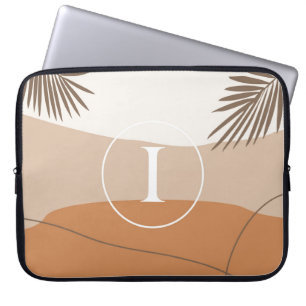 I - Initial Monogram Letter I Abstract Design Laptop Sleeve