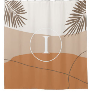 I - Initial Monogram Letter I Abstract Design Shower Curtain