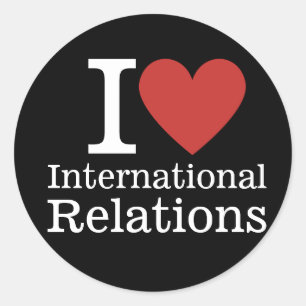 I ❤️ International Relations for Students/Faculty Classic Round Sticker
