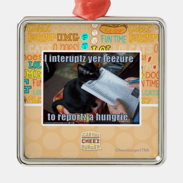 I interupt yer Leezure Metal Ornament (Front)