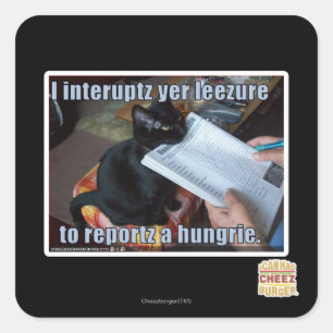 I interupt yer Leezure Square Sticker