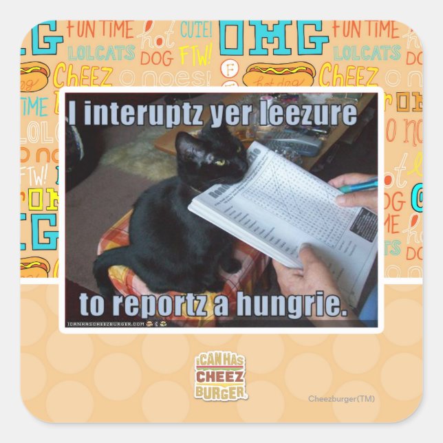 I interupt yer Leezure Square Sticker (Front)