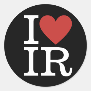 I ❤️ IR International Relations Students/Faculty Classic Round Sticker