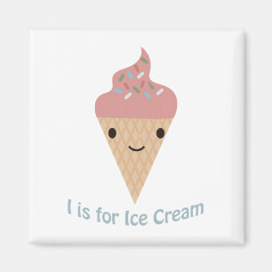 I is for Ice cream Magnet