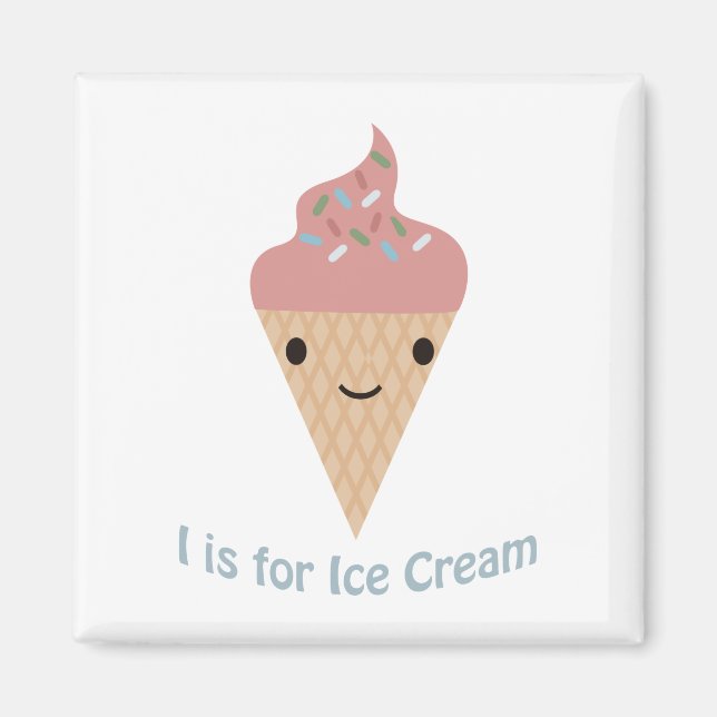 I is for Ice cream Magnet (Front)