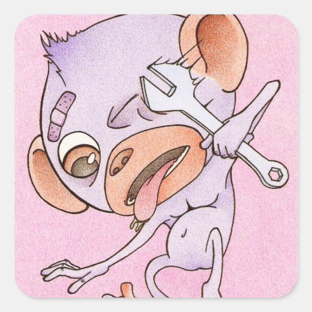 I is good worker square sticker (Front)