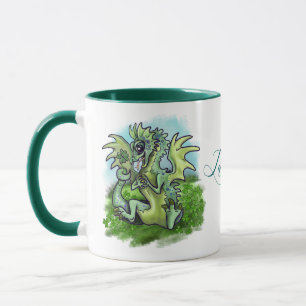 " i is Lucky" lil' dragon shamrock Mug