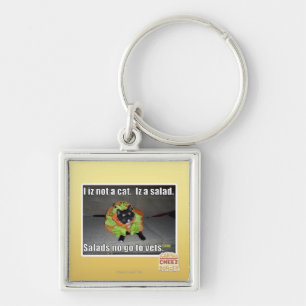 I iz not a cat. Iz a salad. Key Ring