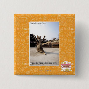 I iz shaolin paws of fury 15 cm square badge