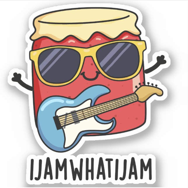 I Jam What I Jam Funny Music Food Pun  (Front)