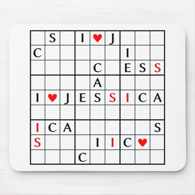 I♥JESSICA MOUSE PAD (Front)