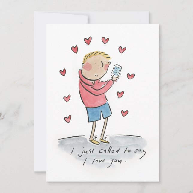 I just called to say I love you Invitation (Front)