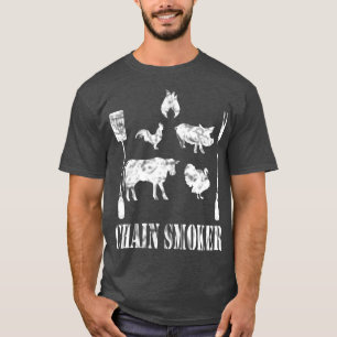 I Just Cant Quit Smoking Chain Smoker BBQ  Meat T-Shirt