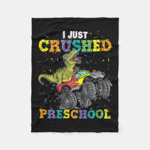 I Just Crushed Preschool Dinosaur T-rex Gaming Mon Fleece Blanket