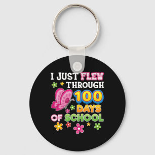 I Just Flew Through 100 Days Of School Butterfly 1 Key Ring