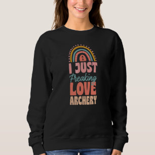 I Just Freaking Love Archery Bohemian Rainbow Tren Sweatshirt