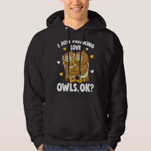 I Just Freaking Love Owls Kids Girl Women Owl Hoodie