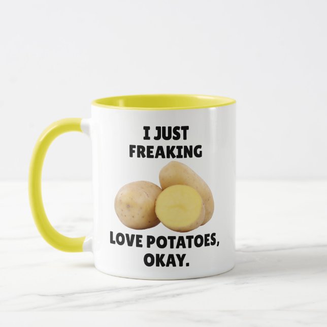 I Just Freaking Love Potatoes Funny Spud  Mug (Left)