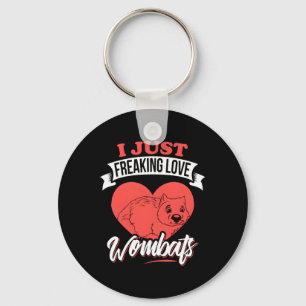 I Just Freaking Love Wombats Sticker Key Ring