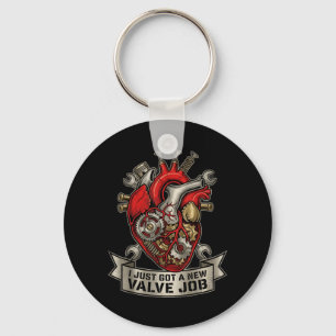 I Just Got A New Valve Job Mechanical Heart Art Key Ring