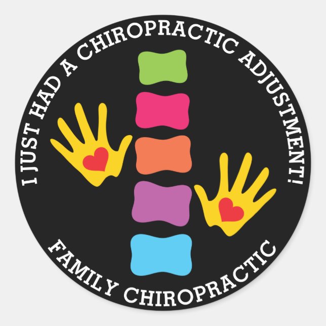 I Just Had A Chiropractic Adjustment Custom Kids Classic Round Sticker (Front)