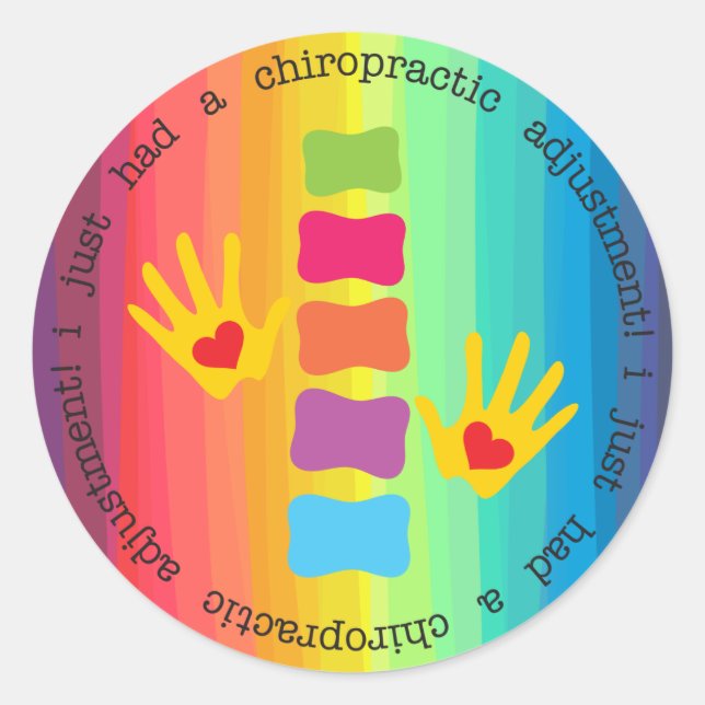I Just Had a Chiropractic Adjustment Kids Stickers (Front)