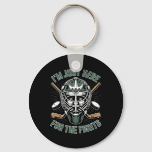I Just Here For The Fights Hockey Player Sport Are Key Ring