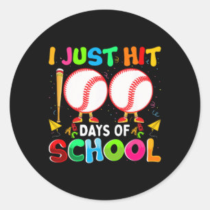 I Just Hit 100 Days Of School Bysell 100th Day Boy Classic Round Sticker