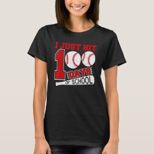 I Just Hit Baseball Happy 100 Days Of School Smart T-Shirt