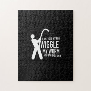 i just hold my rod wiggle my worm and bam she's on jigsaw puzzle