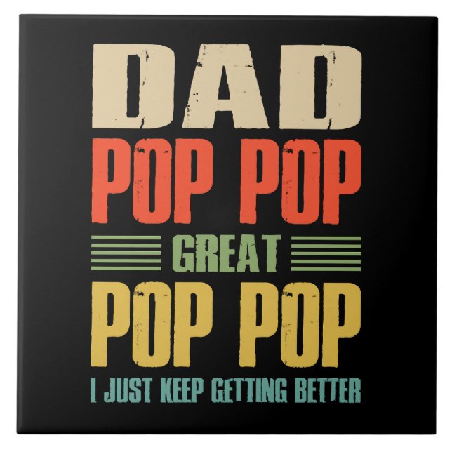  I Just Keep Getting Better Ceramic Tile (Front)