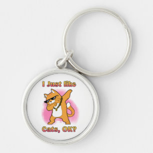 I Just Like Cats, OK Dabbing Cat Key Ring