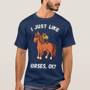 I Just Like Horses Cute Kids Girls Horses T-Shirt