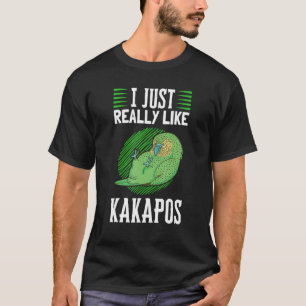 I just like Kakapos New Zealand Parrot Kakapo T-Shirt