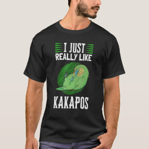 I just like Kakapos New Zealand Parrot Kakapo T-Shirt