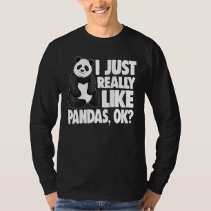 I Just Like Pandas Women Bear Panda Love T-Shirt