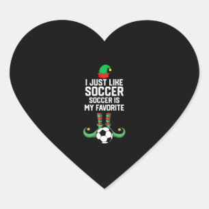 I Just Like Soccer - Funny Soccer Football Heart Sticker