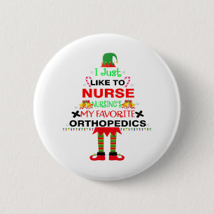 I Just Like To Nurse Nursing's My Favourite Christ 6 Cm Round Badge