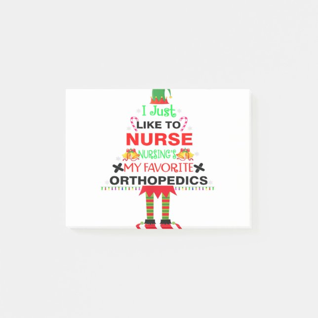 I Just Like To Nurse Nursing's My Favourite Christ Post-it Notes (Front)