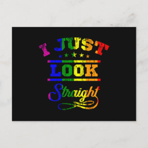 I Just Look Straight LGBT Pride Month LGBTQ Postcard