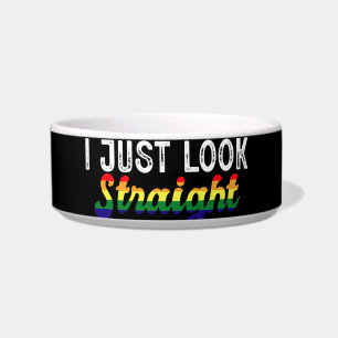 I Just Look Straight LGBT Rainbow Pride Month Bowl