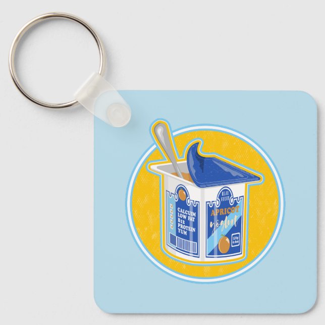 I just love apricot yogurt key ring (Front)