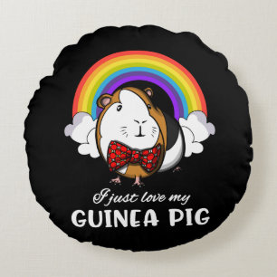 I Just Love My Guinea Pig Cute Cavy Pet Round Cushion